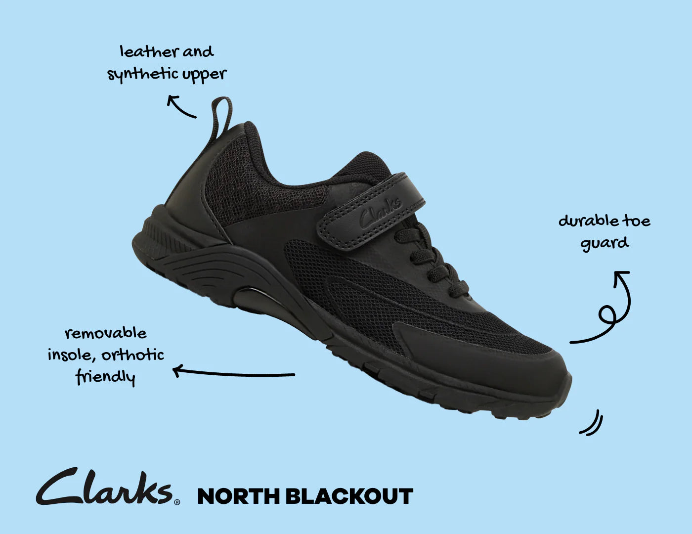Clarks North E+ - Black Out